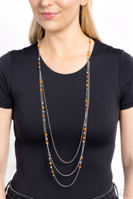 Colorful Cadence - Orange Necklace ✨ Paparazzi Accessories