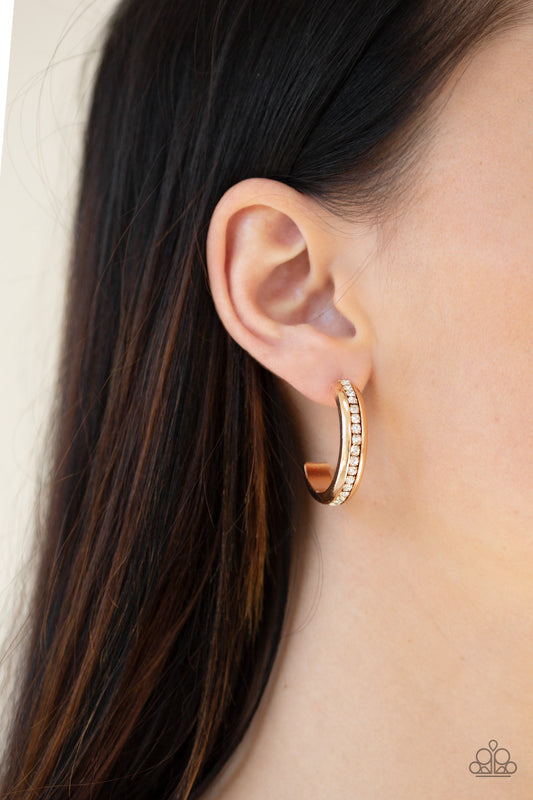 5th Avenue Fashionista - Gold Earrings ✨ Paparazzi Accessories