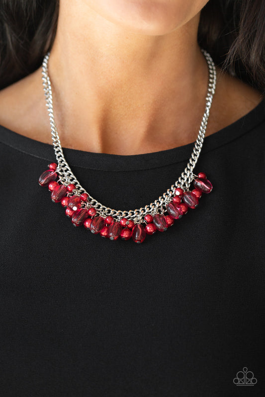 5th Avenue Flirtation - Red Necklace ✨ Paparazzi Accessories