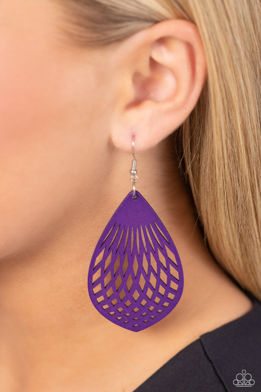 Caribbean Coral - Purple Earrings ✨ Paparazzi Accessories
