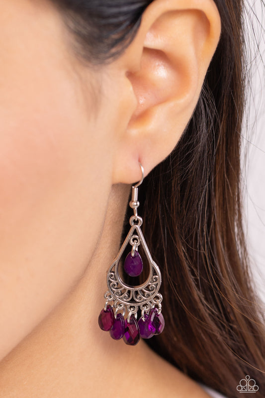 Beachside Ballroom - Purple Earrings ✨ Paparazzi Accessories