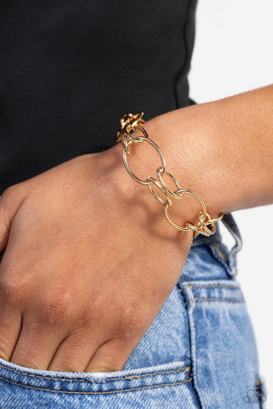 LINK or Swim - Gold Bracelet ✨ Paparazzi Accessories