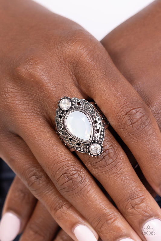 Mystical Mania - White Ring ✨ Paparazzi Accessories