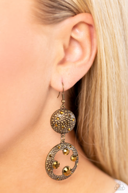 Eastern Entrada - Brass Earrings ✨ Paparazzi Accessories