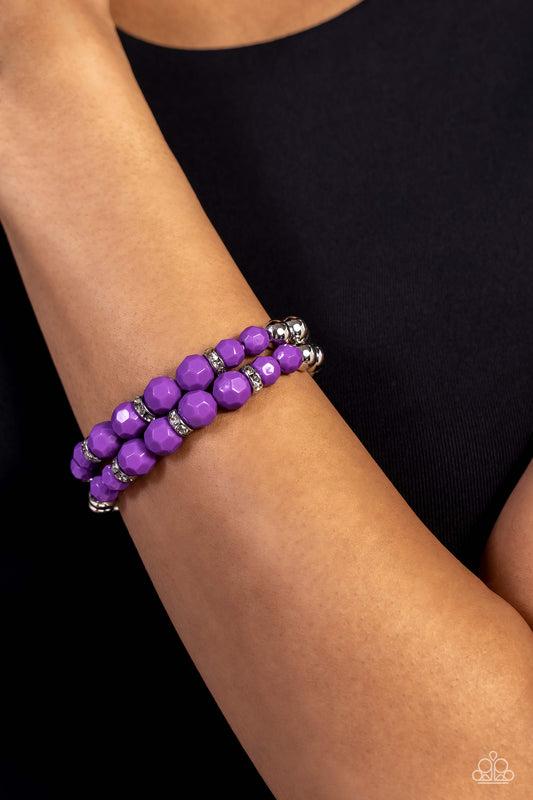 Two by Two Twinkle - Purple Bracelet ✨ Paparazzi Accessories