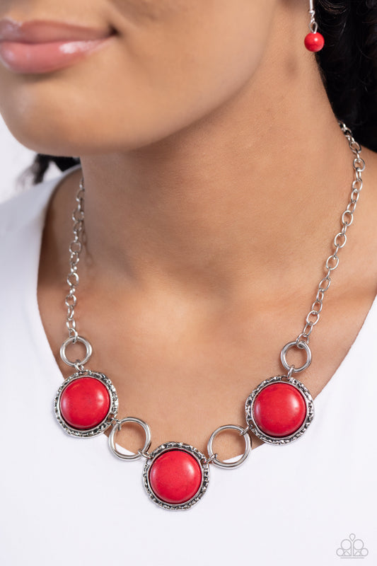 Saharan Scope - Red Necklace ✨ Paparazzi Accessories
