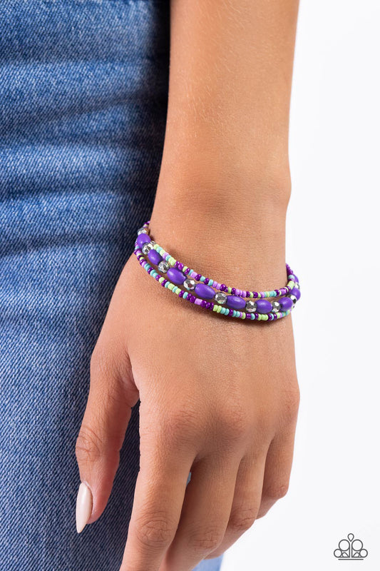 For WOOD Measure - Purple Bracelet ✨ Paparazzi Accessories