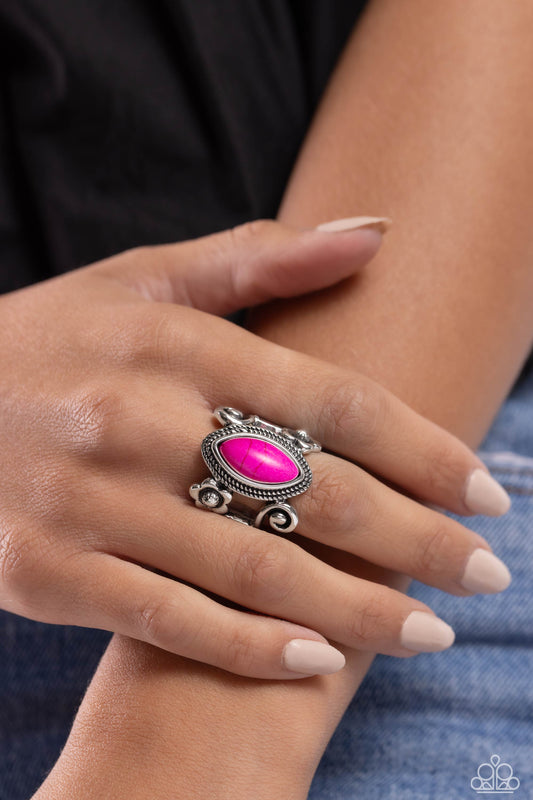 Flower SWIRL - Pink Ring ✨ Paparazzi Accessories