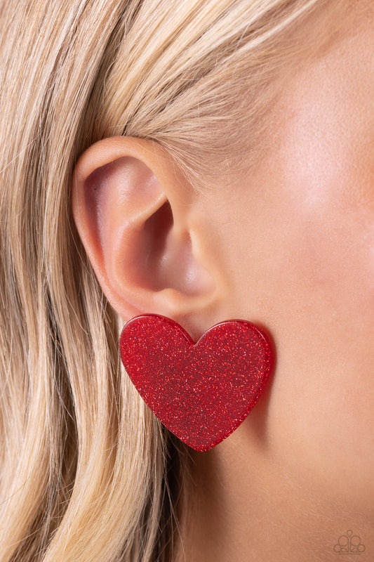 Sparkly Sweethearts - Red Post Earrings ✨ Paparazzi Accessories