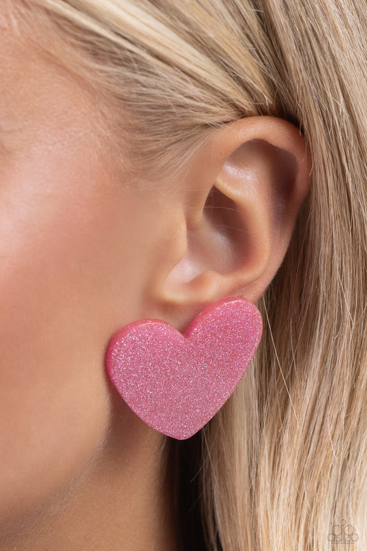 Sparkly Sweethearts - Pink Post Earrings ✨ Paparazzi Accessories