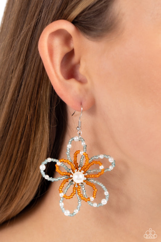 PEARL Crush - Orange Earrings ✨ Paparazzi Accessories