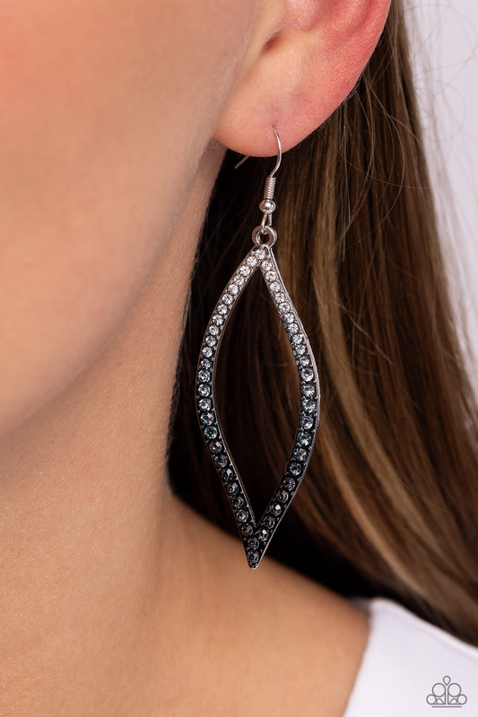 Admirable Asymmetry - Black Earrings ✨ Paparazzi Accessories