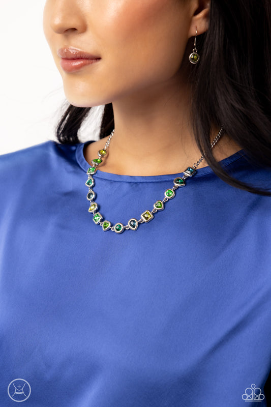 Abstract Admirer - Green Necklace ✨ Paparazzi Accessories