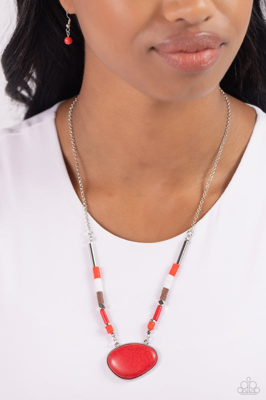 Seize the Sahara - Red Necklace ✨ Paparazzi Accessories