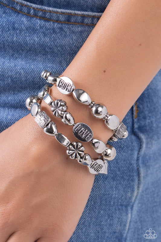 Enchanting Emotion - Silver Bracelet ✨ Paparazzi Accessories