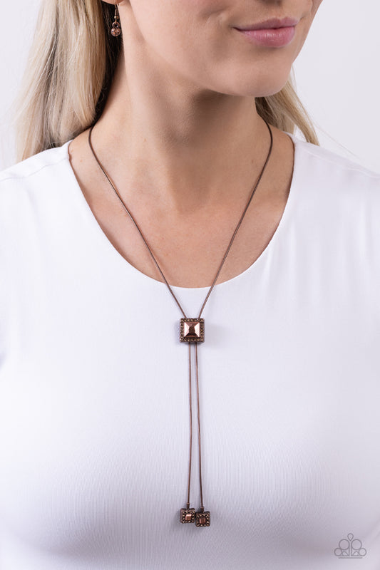 I Solemnly SQUARE - Copper Necklace ✨ Paparazzi Accessories