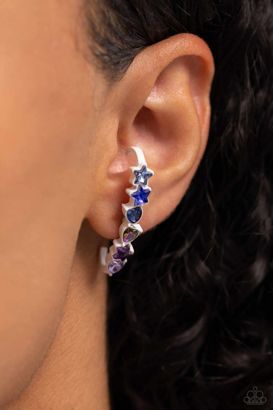 In Good Shape - Blue Post Earrings ✨ Paparazzi Accessories
