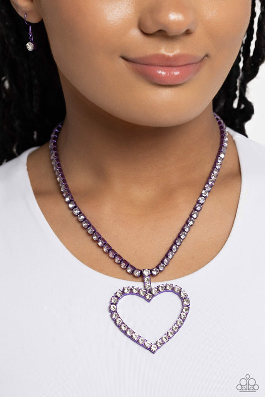 Flirting Fancy - Purple Necklace ✨ Paparazzi Accessories