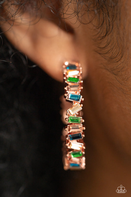 Effortless Emeralds - Copper Earrings ✨ Paparazzi Accessories