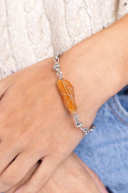 Whimsically Wrapped - Orange Bracelet ✨ Paparazzi Accessories